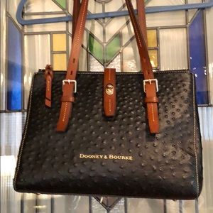 Ostrich Miller shopper shoulder Tote Excellent!